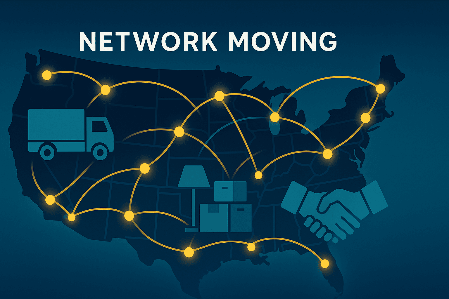 Network of long distance moving companies